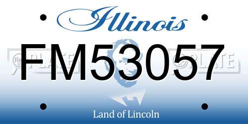 FM53057 Illinois License Plate