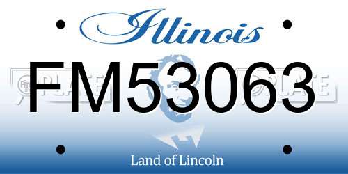 FM53063 Illinois License Plate