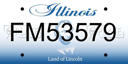 FM53579 Illinois License Plate
