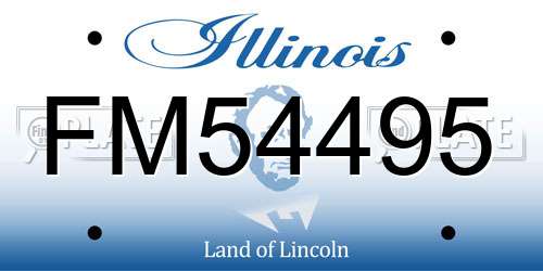 FM54495 Illinois License Plate