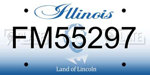 FM55297 Illinois License Plate
