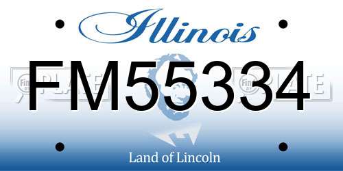 FM55334 Illinois License Plate
