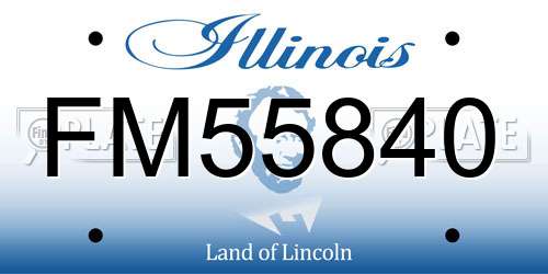 FM55840 Illinois License Plate