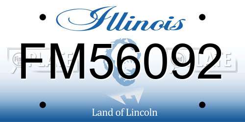 FM56092 Illinois License Plate