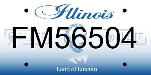FM56504 Illinois License Plate