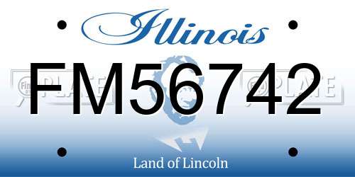 FM56742 Illinois License Plate