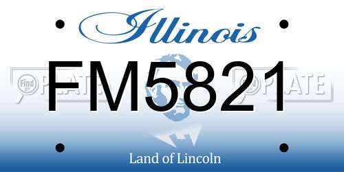 FM5821 Illinois License Plate