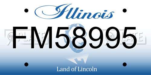 FM58995 Illinois License Plate