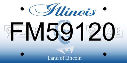 FM59120 Illinois License Plate