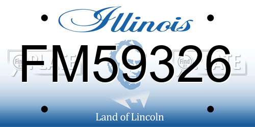 FM59326 Illinois License Plate