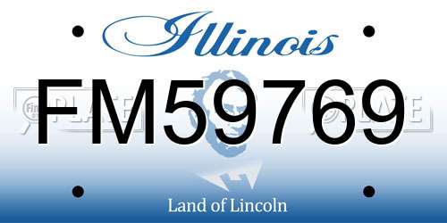 FM59769 Illinois License Plate