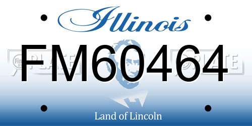 FM60464 Illinois License Plate