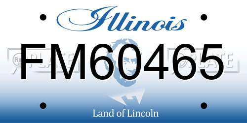 FM60465 Illinois License Plate