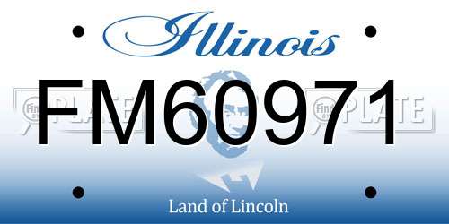 FM60971 Illinois License Plate