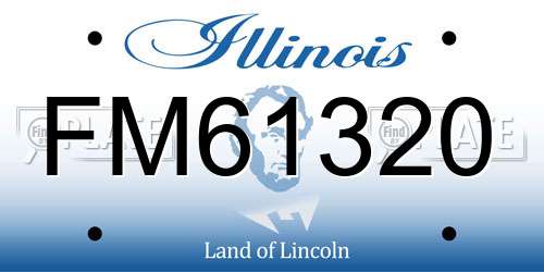 FM61320 Illinois License Plate