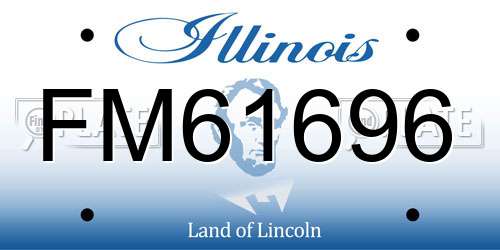 FM61696 Illinois License Plate