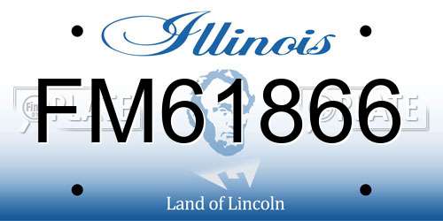 FM61866 Illinois License Plate