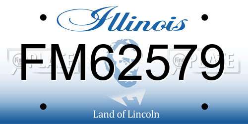 FM62579 Illinois License Plate