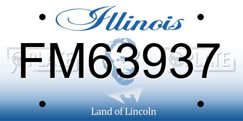FM63937 Illinois License Plate