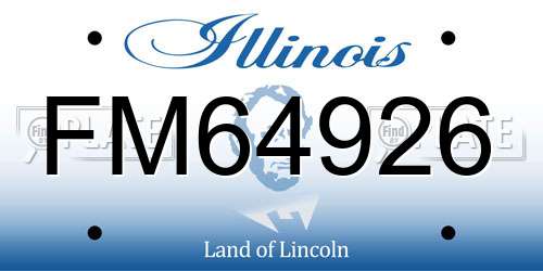 FM64926 Illinois License Plate