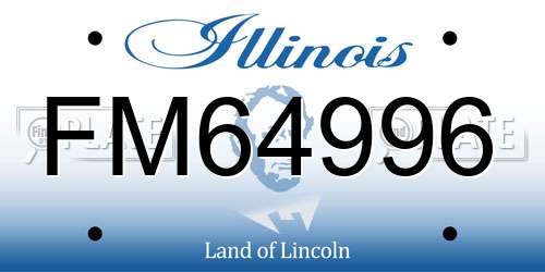 FM64996 Illinois License Plate