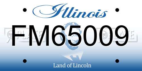 FM65009 Illinois License Plate