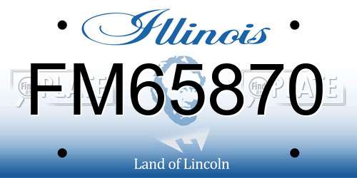 FM65870 Illinois License Plate