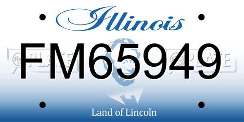 FM65949 Illinois License Plate