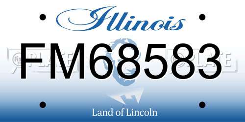 FM68583 Illinois License Plate