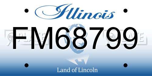 FM68799 Illinois License Plate