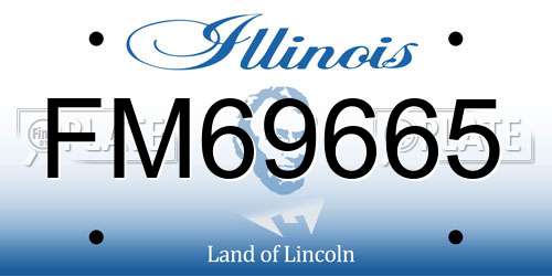 FM69665 Illinois License Plate