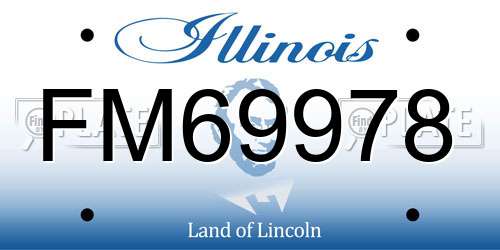 FM69978 Illinois License Plate