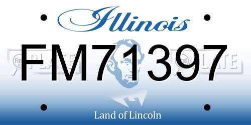 FM71397 Illinois License Plate