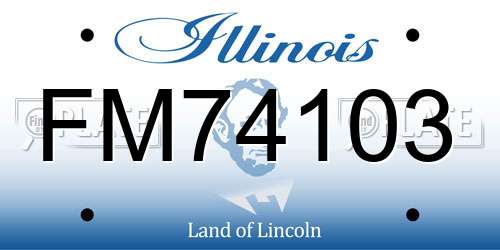 FM74103 Illinois License Plate