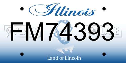 FM74393 Illinois License Plate