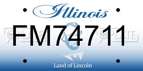 FM74711 Illinois License Plate