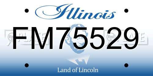 FM75529 Illinois License Plate