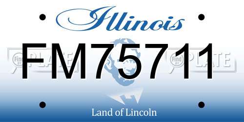 FM75711 Illinois License Plate