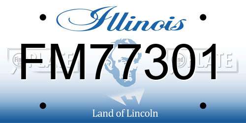 FM77301 Illinois License Plate