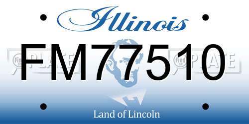 FM77510 Illinois License Plate