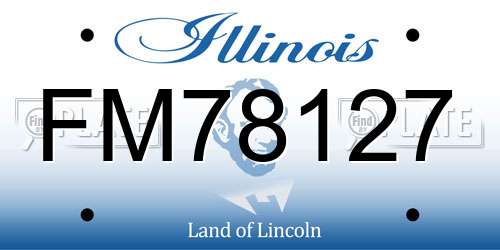 FM78127 Illinois License Plate