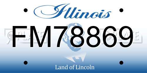 FM78869 Illinois License Plate