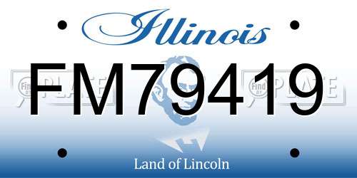 FM79419 Illinois License Plate