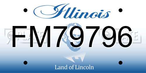 FM79796 Illinois License Plate