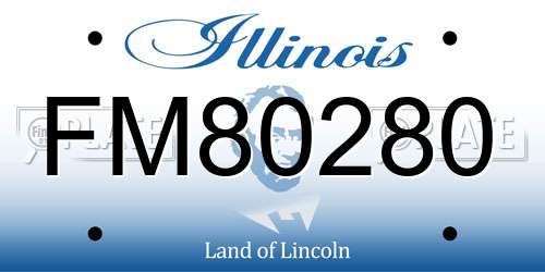FM80280 Illinois License Plate