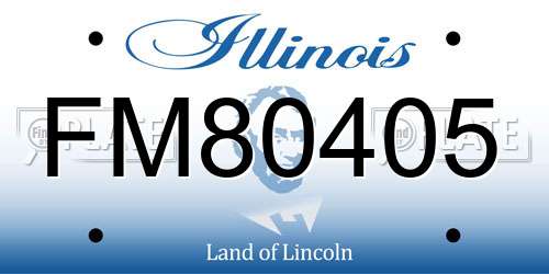 FM80405 Illinois License Plate