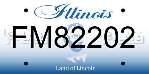 FM82202 Illinois License Plate