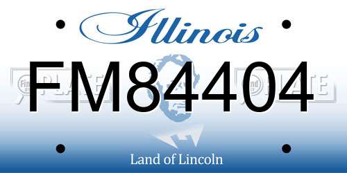 FM84404 Illinois License Plate