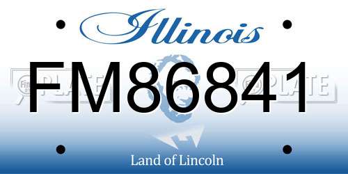FM86841 Illinois License Plate