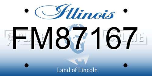 FM87167 Illinois License Plate